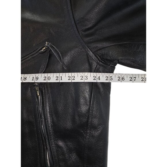 Barney's Leather Size 46 Black Leather Motorcycle Jacket - Picture 7 of 9